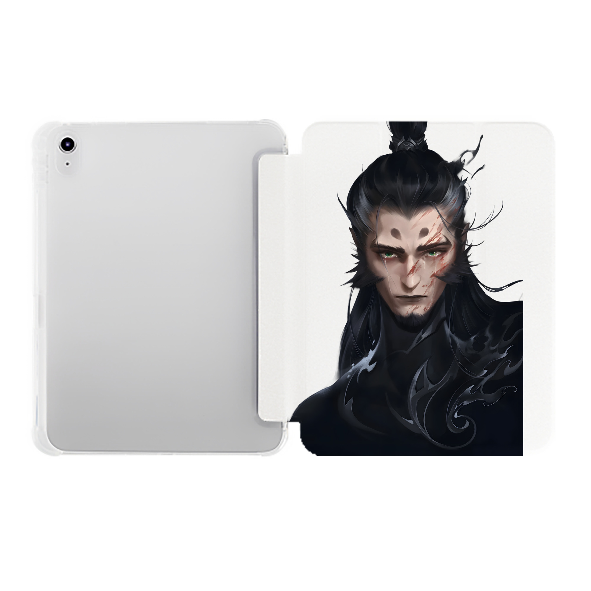 （画像用） Ne Zha 2 ナタ 魔童の大暴れ IPad ケース ペン収納付き 三つ折りスタンド PUレザー×シリコン 対応機種9.5/10.5/10.9インチ